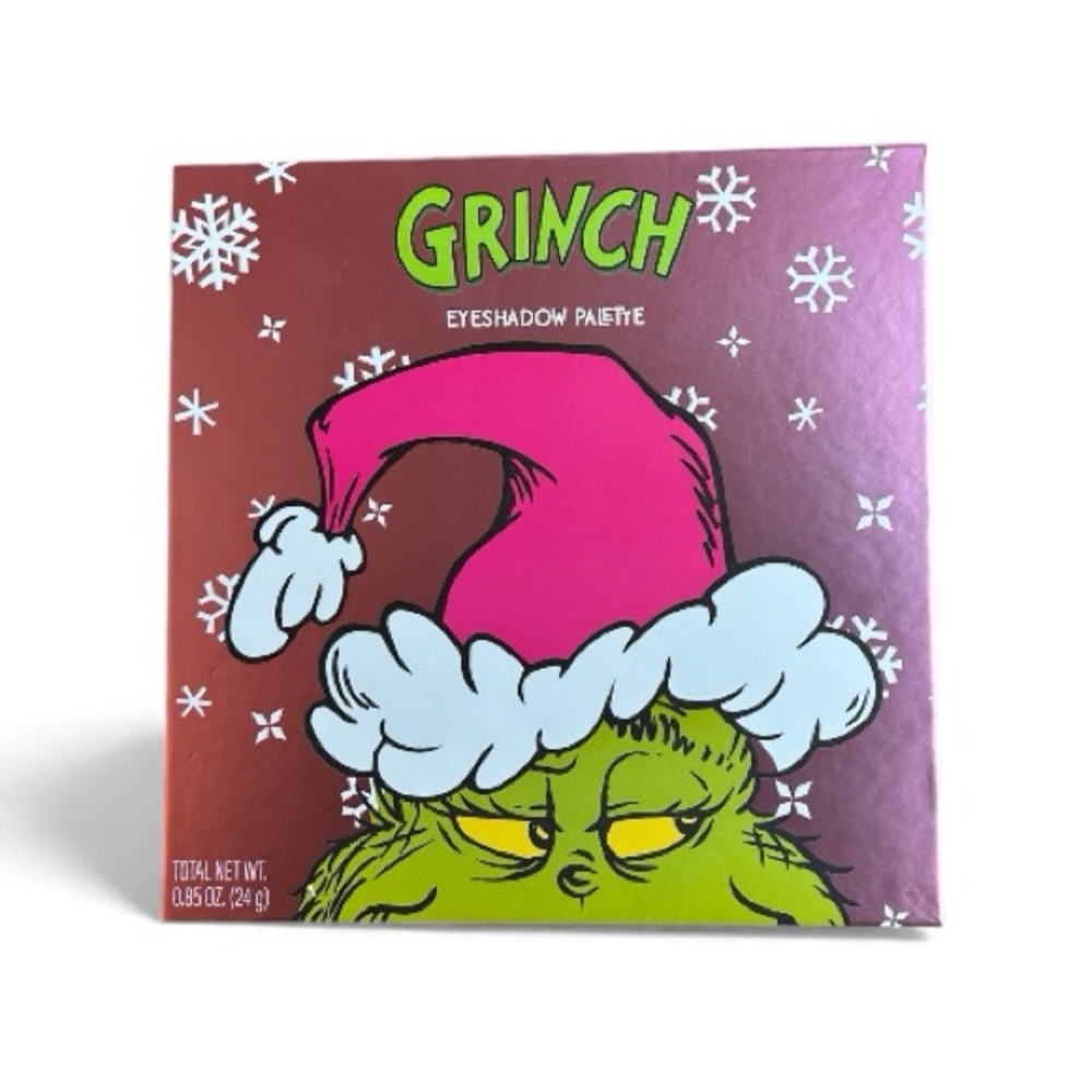 Grinch Eyeshadow Palette with Pink and Green Design